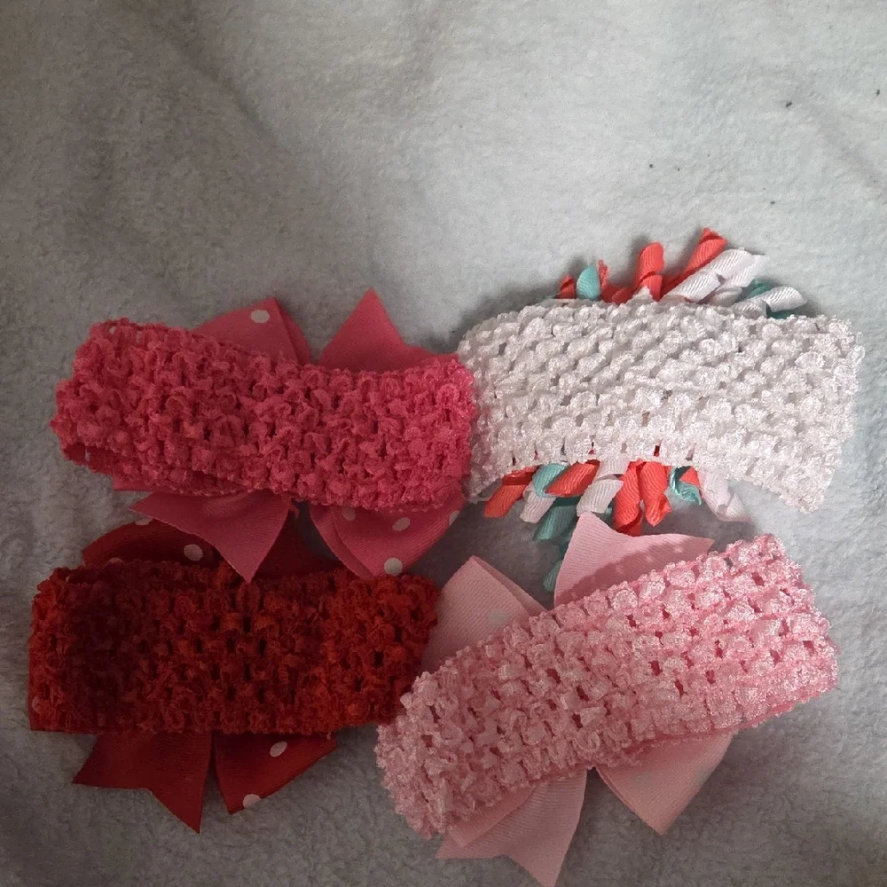 Charming Polka Dot and Ribbon Kids Headbands
